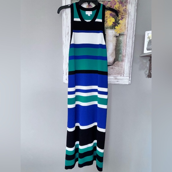 The Drop Women's Gabriela High Neck Cut-in A-line Side-Slit Maxi Sweater Dress M - Picture 3 of 8